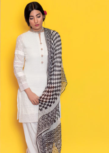 Satrangi Lawn - Unstitched Chikankari